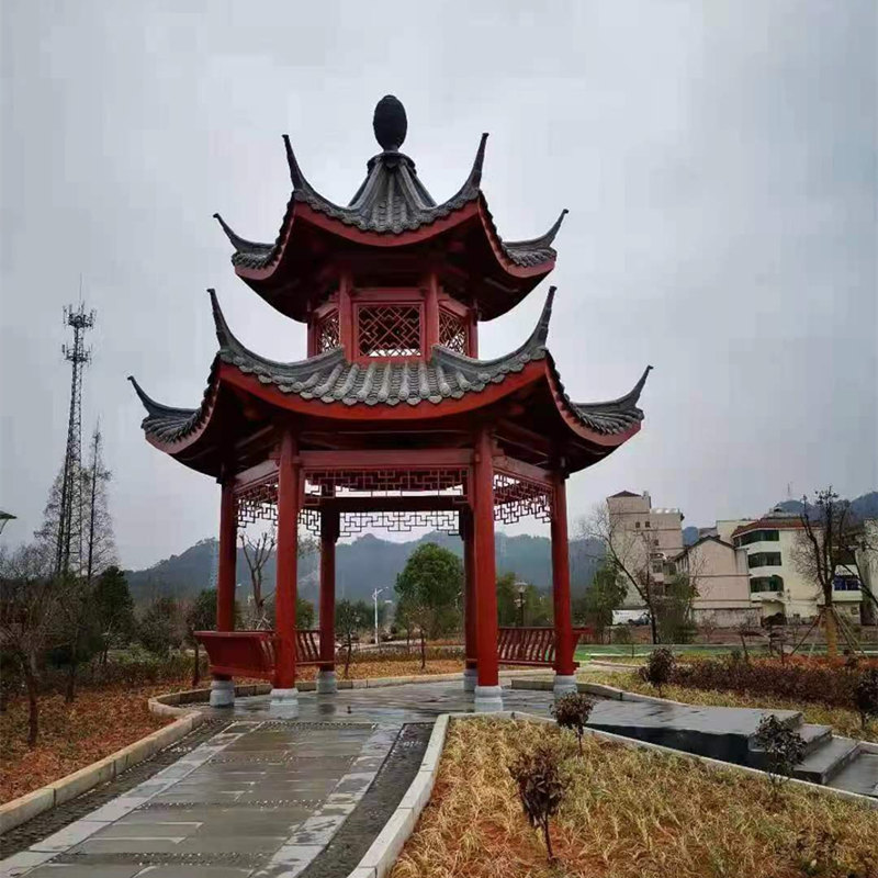 公園防腐木涼亭客戶(hù)見(jiàn)證